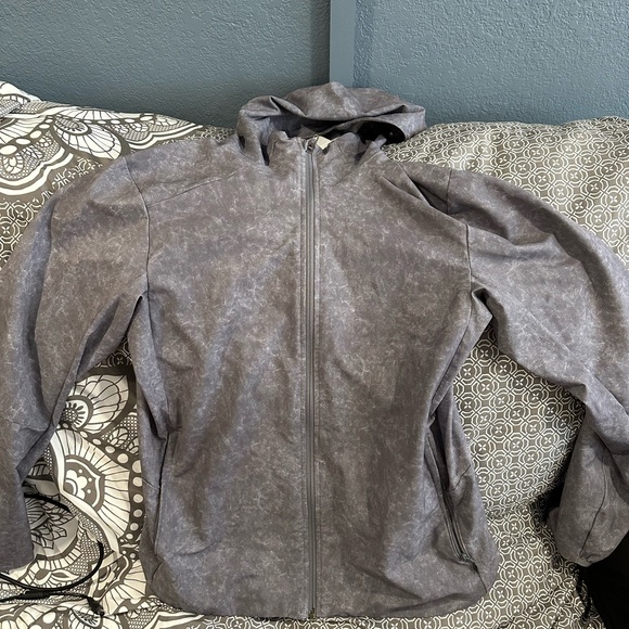 Large Lululemon Warp Light Packable Jacket “Gravel Dust Asphalt Grey Multi” - Picture 1 of 6